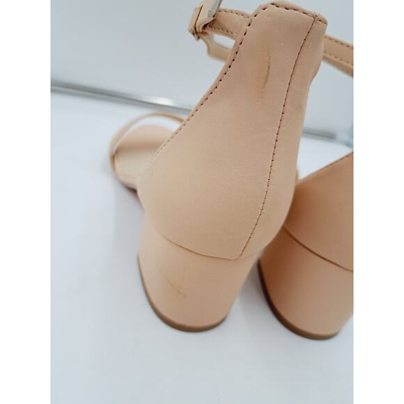 Party Creamy Tan Low Heel Comfort Ankle Open Toe Strap Sandals Outdoor Wedding 8 - Picture 9 of 9